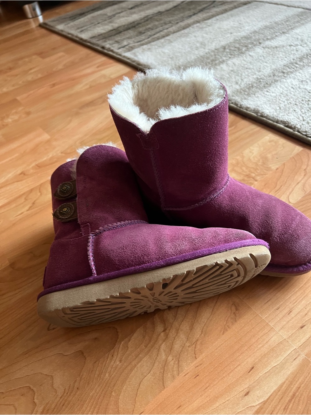 UGG Cream Shearling-Lined Boot Interior